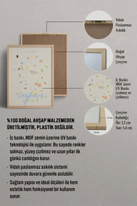 HOMEPACK Ahşap Çerçeveli Tablo Çerçeveli Poster Sanatsal Modern Duvar Dekoru ABSTRACT-83