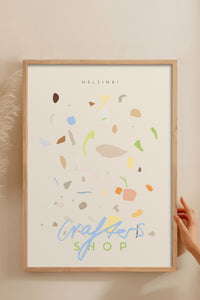 HOMEPACK Ahşap Çerçeveli Tablo Çerçeveli Poster Sanatsal Modern Duvar Dekoru ABSTRACT-83
