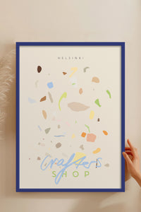 HOMEPACK Ahşap Çerçeveli Tablo Çerçeveli Poster Sanatsal Modern Duvar Dekoru ABSTRACT-83