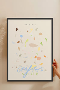 HOMEPACK Ahşap Çerçeveli Tablo Çerçeveli Poster Sanatsal Modern Duvar Dekoru ABSTRACT-83