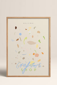 HOMEPACK Ahşap Çerçeveli Tablo Çerçeveli Poster Sanatsal Modern Duvar Dekoru ABSTRACT-83
