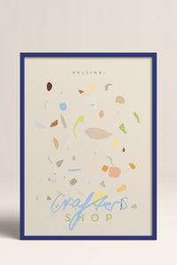 HOMEPACK Ahşap Çerçeveli Tablo Çerçeveli Poster Sanatsal Modern Duvar Dekoru ABSTRACT-83