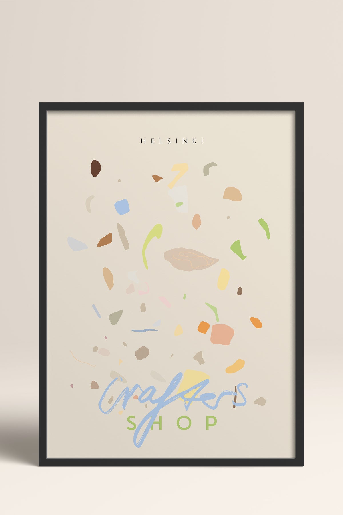HOMEPACK Ahşap Çerçeveli Tablo Çerçeveli Poster Sanatsal Modern Duvar Dekoru ABSTRACT-83