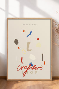 HOMEPACK Ahşap Çerçeveli Tablo Çerçeveli Poster Sanatsal Modern Duvar Dekoru ABSTRACT-85