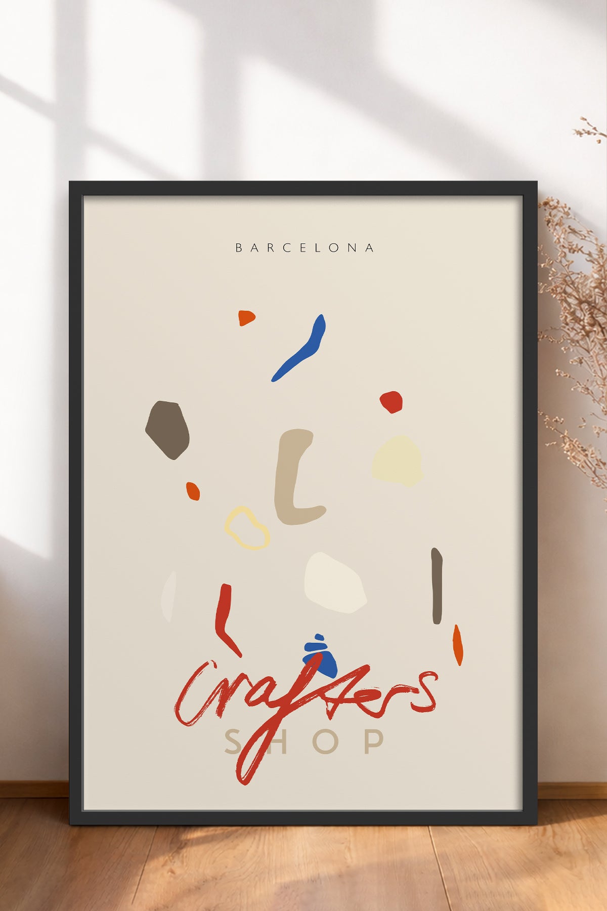 HOMEPACK Ahşap Çerçeveli Tablo Çerçeveli Poster Sanatsal Modern Duvar Dekoru ABSTRACT-85