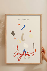HOMEPACK Ahşap Çerçeveli Tablo Çerçeveli Poster Sanatsal Modern Duvar Dekoru ABSTRACT-85