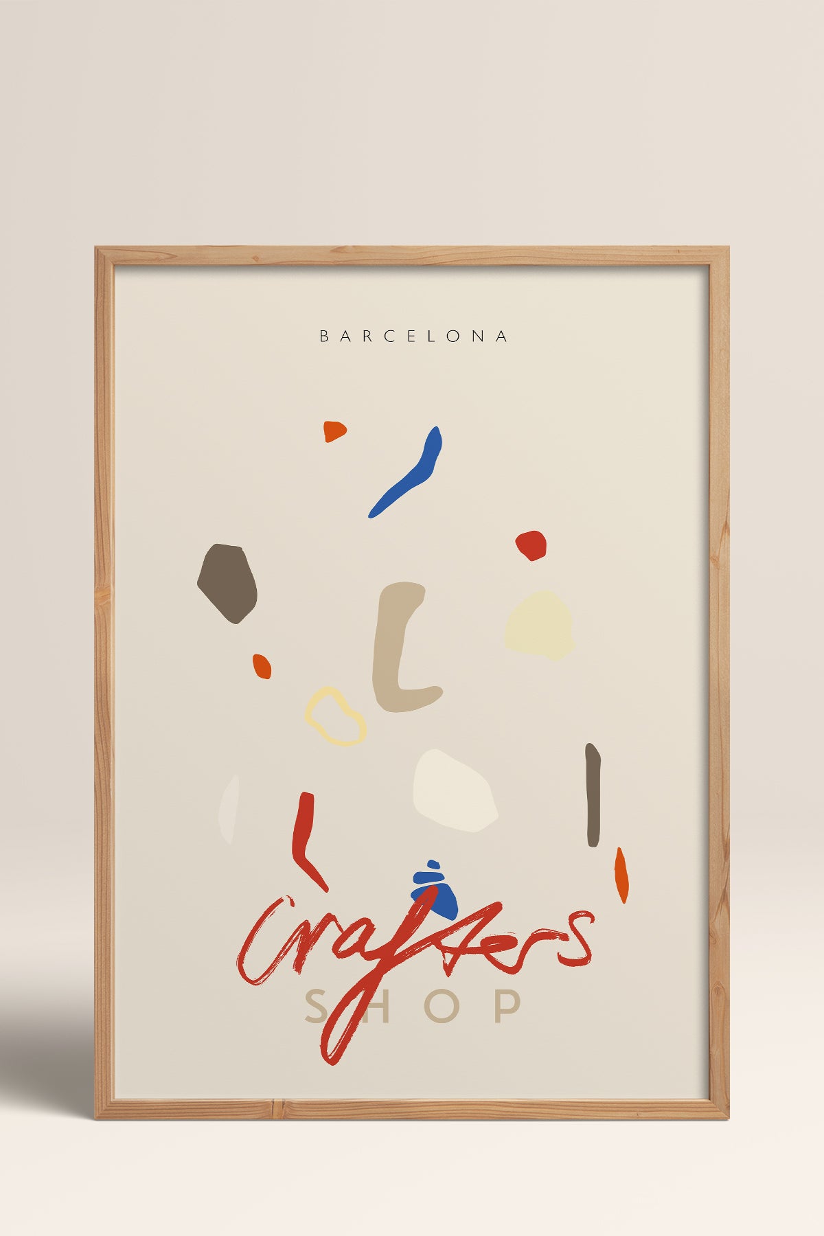 HOMEPACK Ahşap Çerçeveli Tablo Çerçeveli Poster Sanatsal Modern Duvar Dekoru ABSTRACT-85