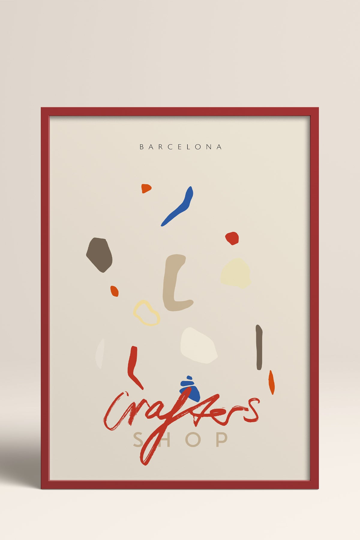 HOMEPACK Ahşap Çerçeveli Tablo Çerçeveli Poster Sanatsal Modern Duvar Dekoru ABSTRACT-85