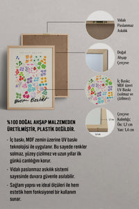 HOMEPACK Ahşap Çerçeveli Tablo Çerçeveli Poster Sanatsal Modern Duvar Dekoru ABSTRACT-86
