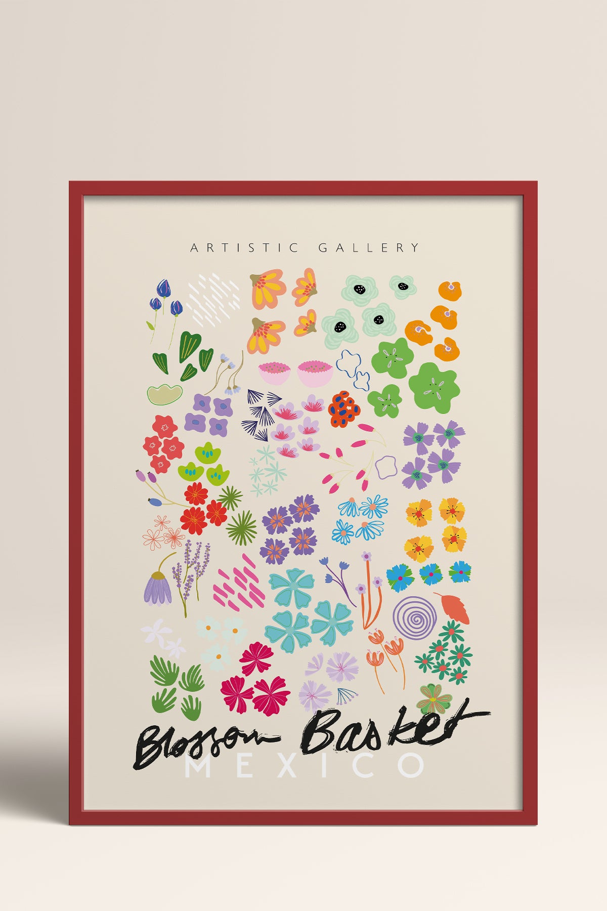 HOMEPACK Ahşap Çerçeveli Tablo Çerçeveli Poster Sanatsal Modern Duvar Dekoru ABSTRACT-86