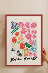 HOMEPACK Ahşap Çerçeveli Tablo Çerçeveli Poster Sanatsal Modern Duvar Dekoru ABSTRACT-87