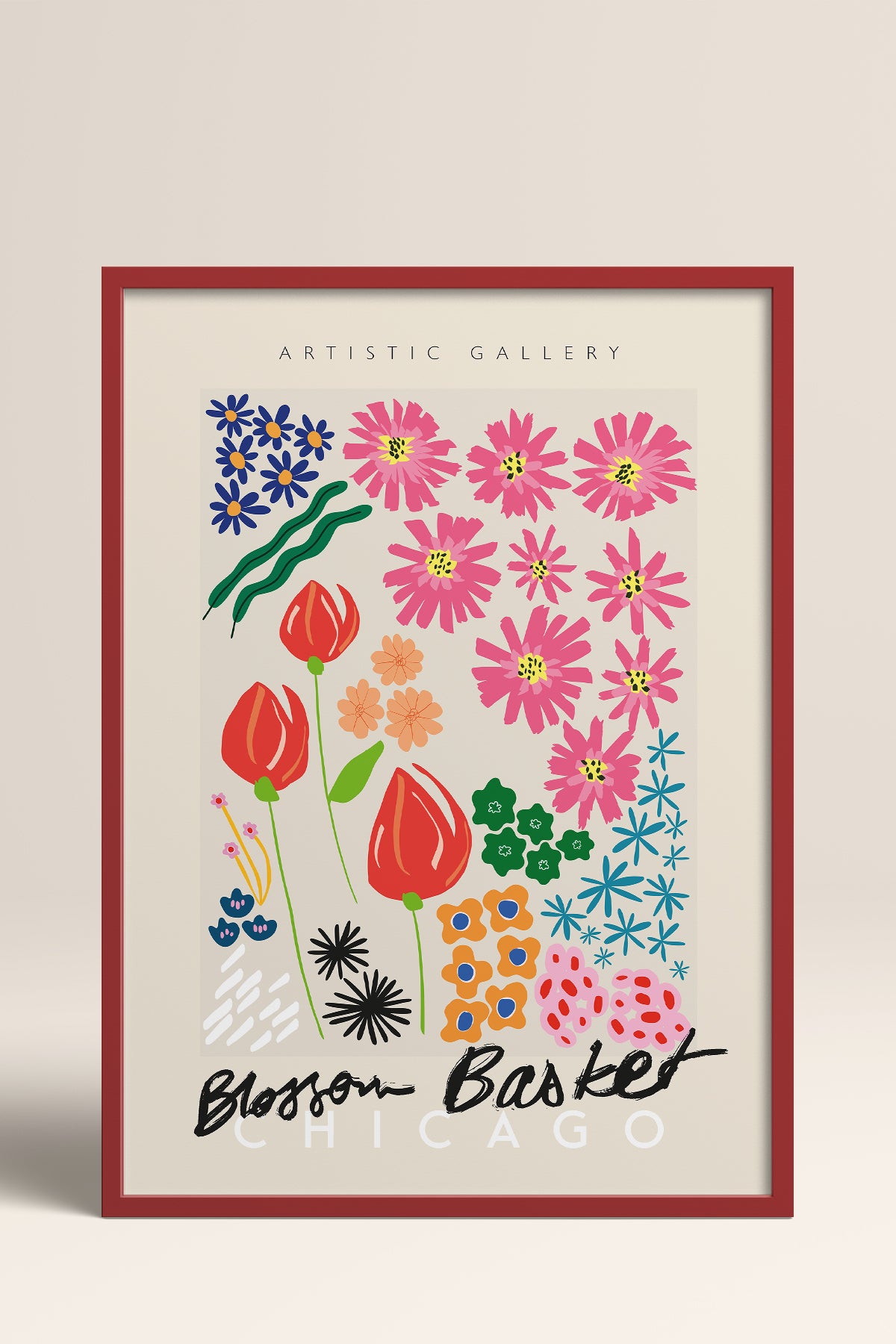 HOMEPACK Ahşap Çerçeveli Tablo Çerçeveli Poster Sanatsal Modern Duvar Dekoru ABSTRACT-87