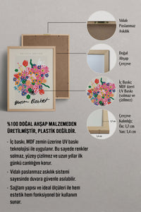HOMEPACK Ahşap Çerçeveli Tablo Çerçeveli Poster Sanatsal Modern Duvar Dekoru ABSTRACT-88