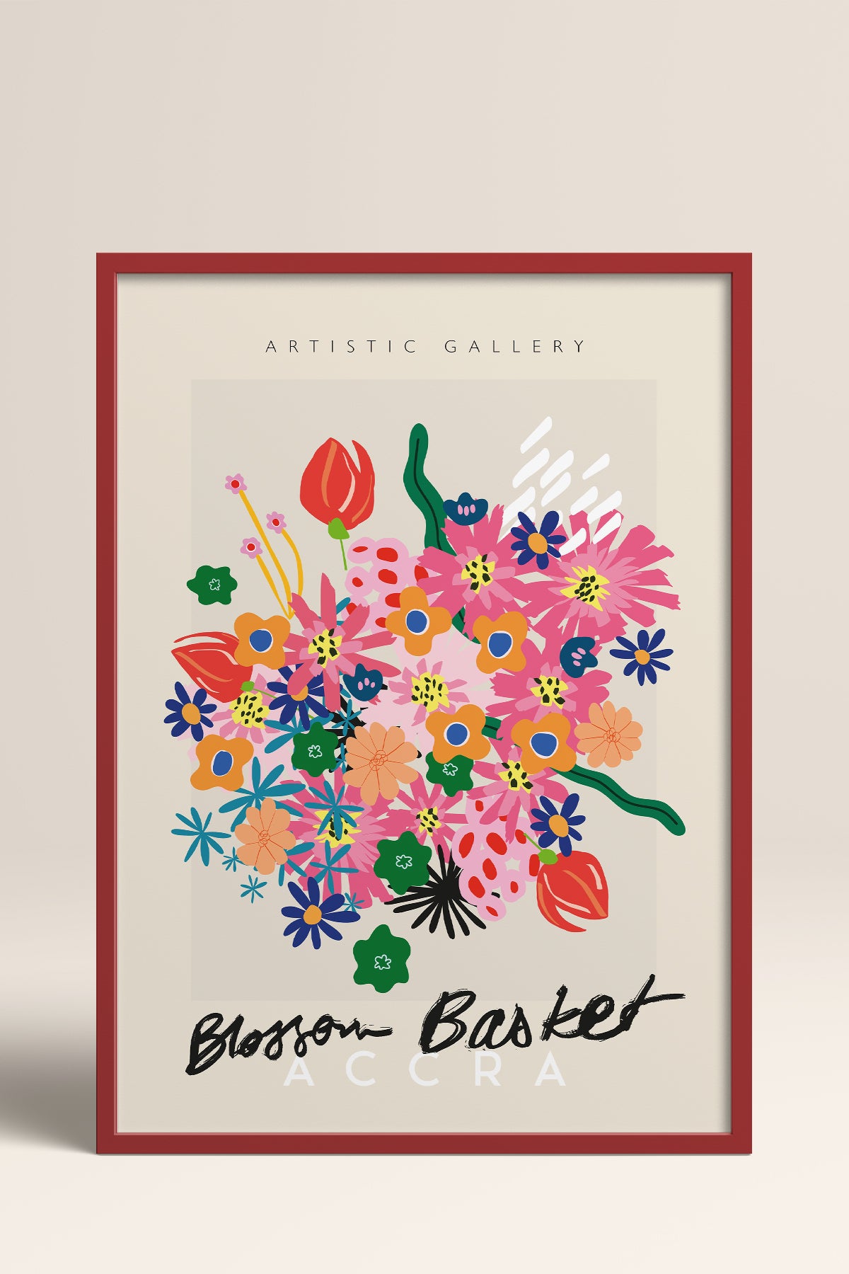 HOMEPACK Ahşap Çerçeveli Tablo Çerçeveli Poster Sanatsal Modern Duvar Dekoru ABSTRACT-88