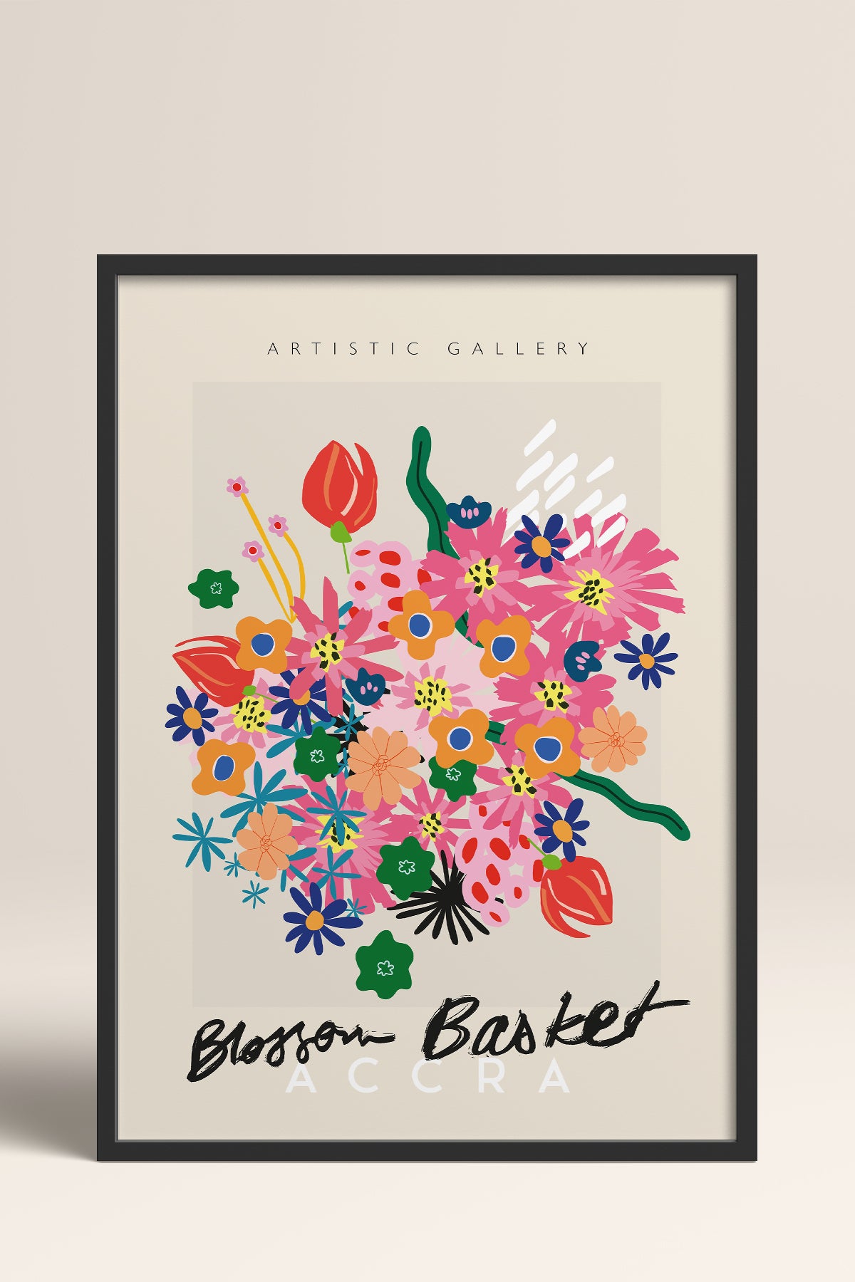 HOMEPACK Ahşap Çerçeveli Tablo Çerçeveli Poster Sanatsal Modern Duvar Dekoru ABSTRACT-88