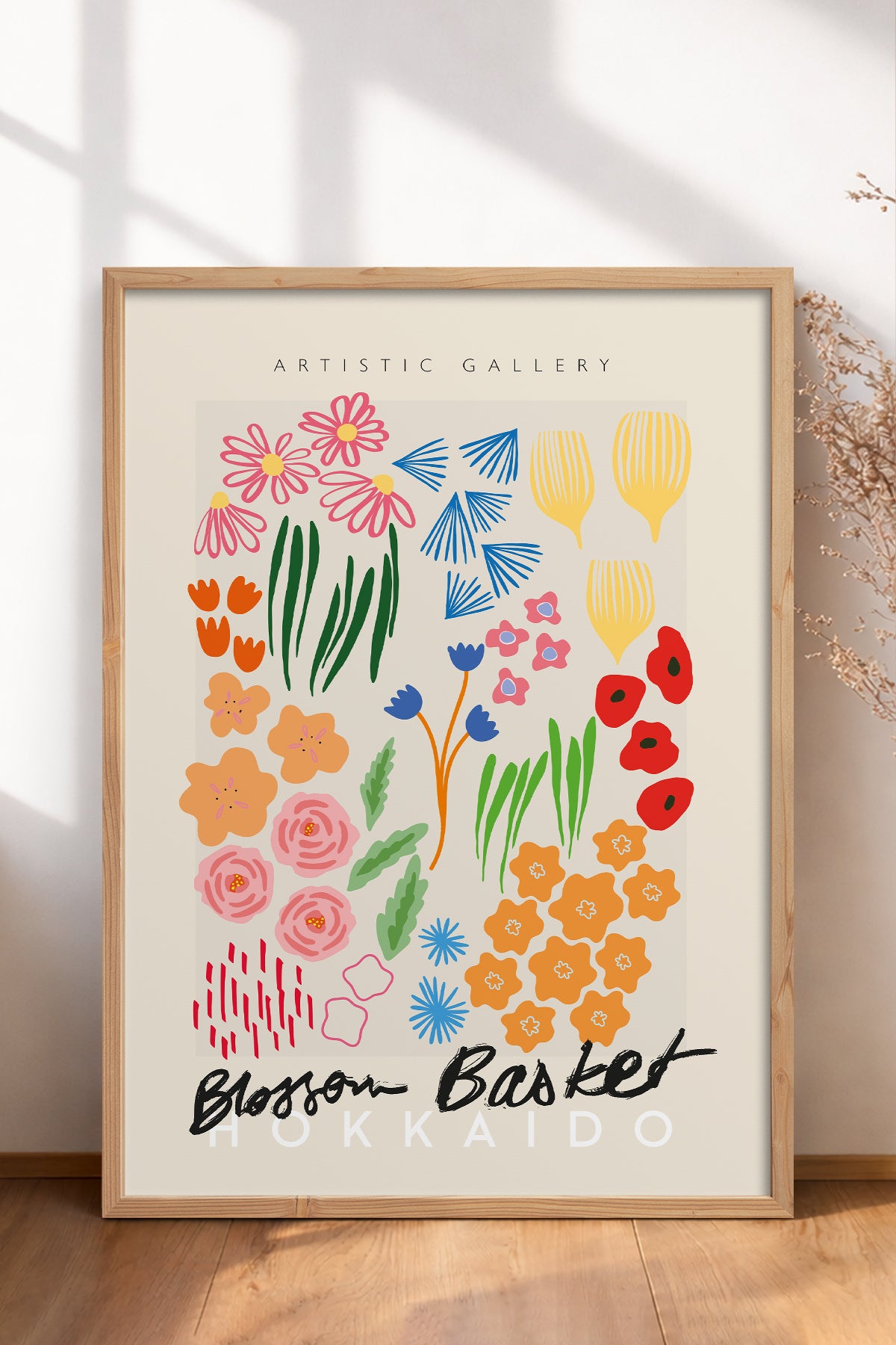 HOMEPACK Ahşap Çerçeveli Tablo Çerçeveli Poster Sanatsal Modern Duvar Dekoru ABSTRACT-89