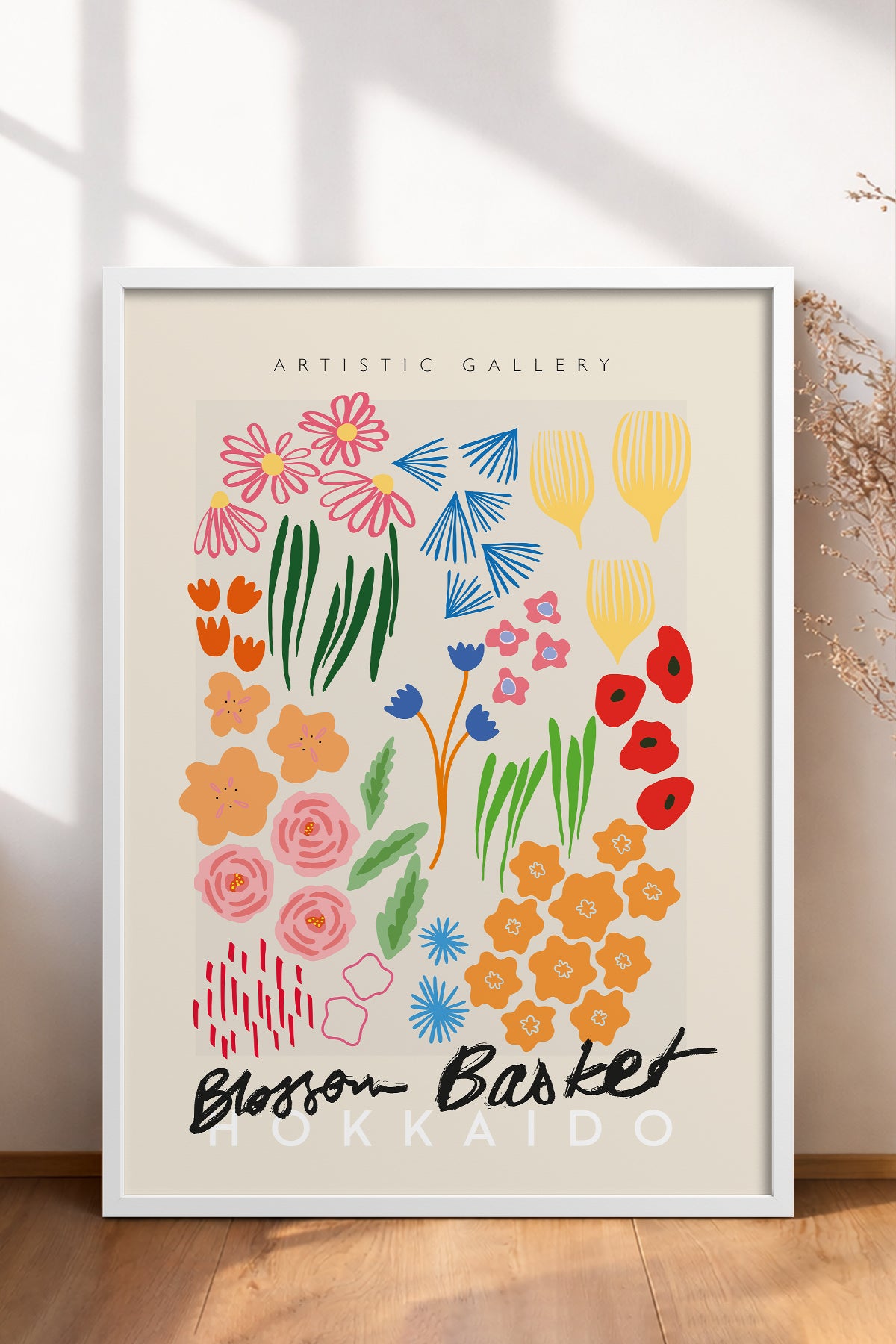 HOMEPACK Ahşap Çerçeveli Tablo Çerçeveli Poster Sanatsal Modern Duvar Dekoru ABSTRACT-89