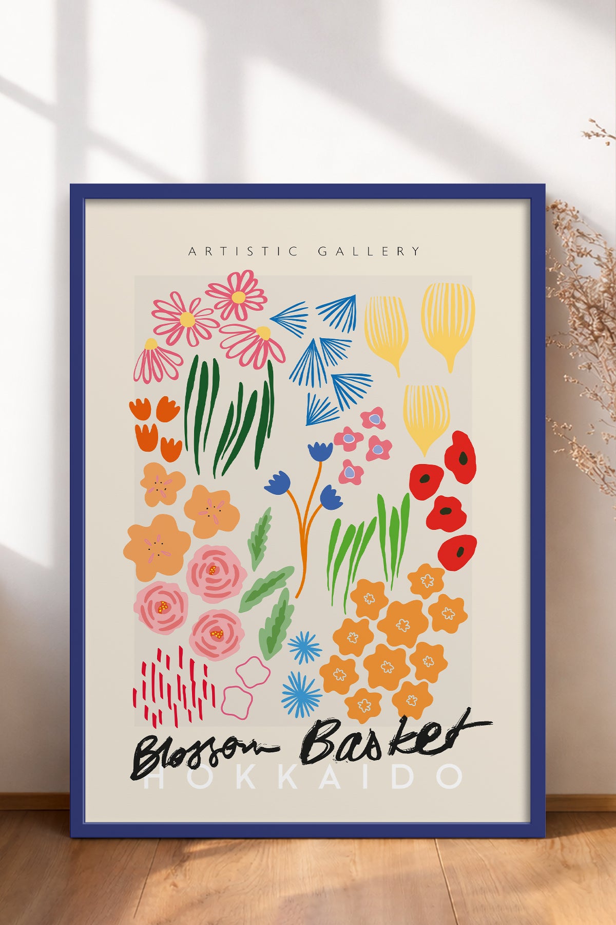 HOMEPACK Ahşap Çerçeveli Tablo Çerçeveli Poster Sanatsal Modern Duvar Dekoru ABSTRACT-89