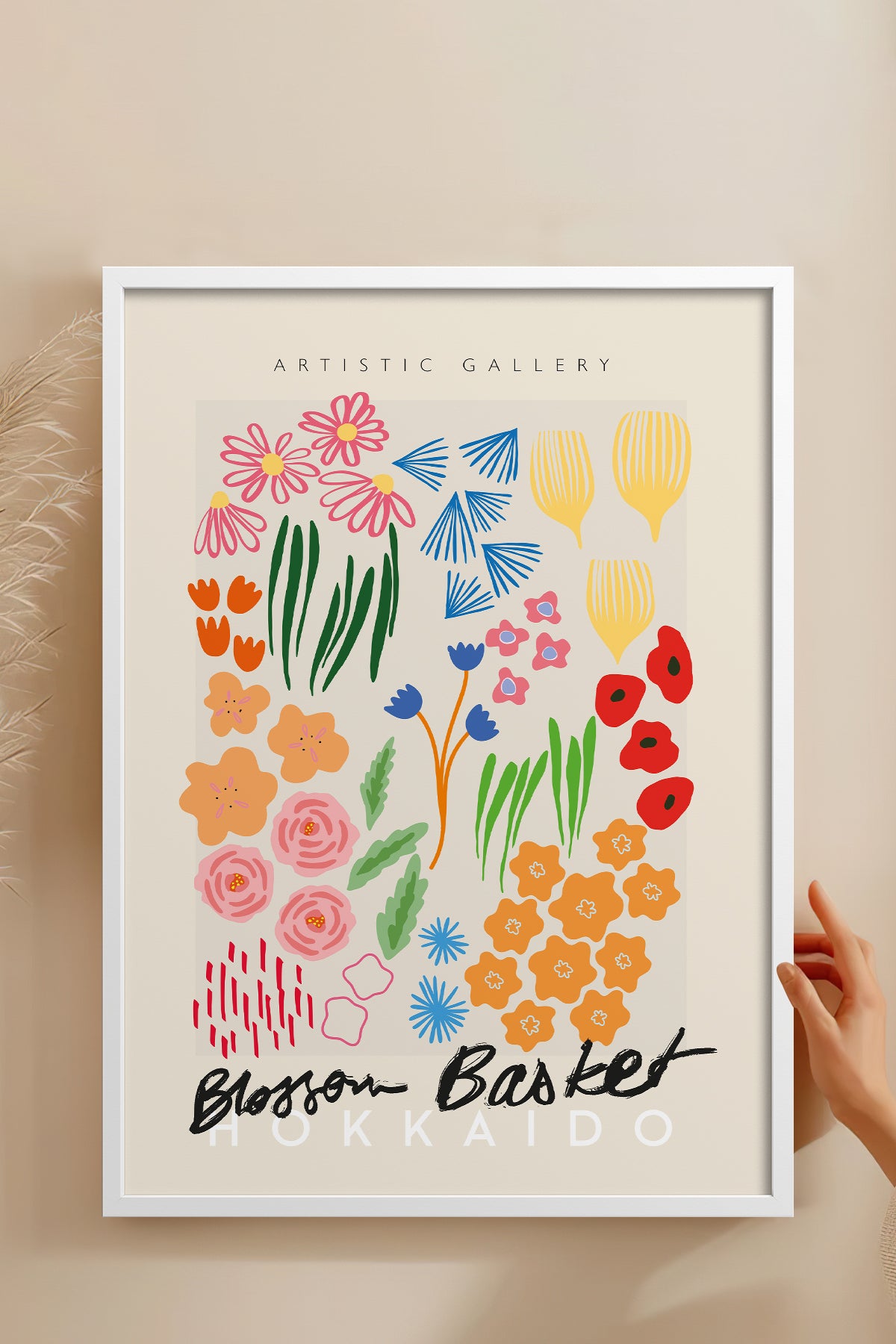HOMEPACK Ahşap Çerçeveli Tablo Çerçeveli Poster Sanatsal Modern Duvar Dekoru ABSTRACT-89