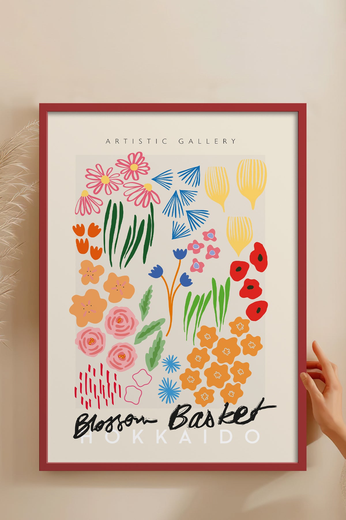 HOMEPACK Ahşap Çerçeveli Tablo Çerçeveli Poster Sanatsal Modern Duvar Dekoru ABSTRACT-89
