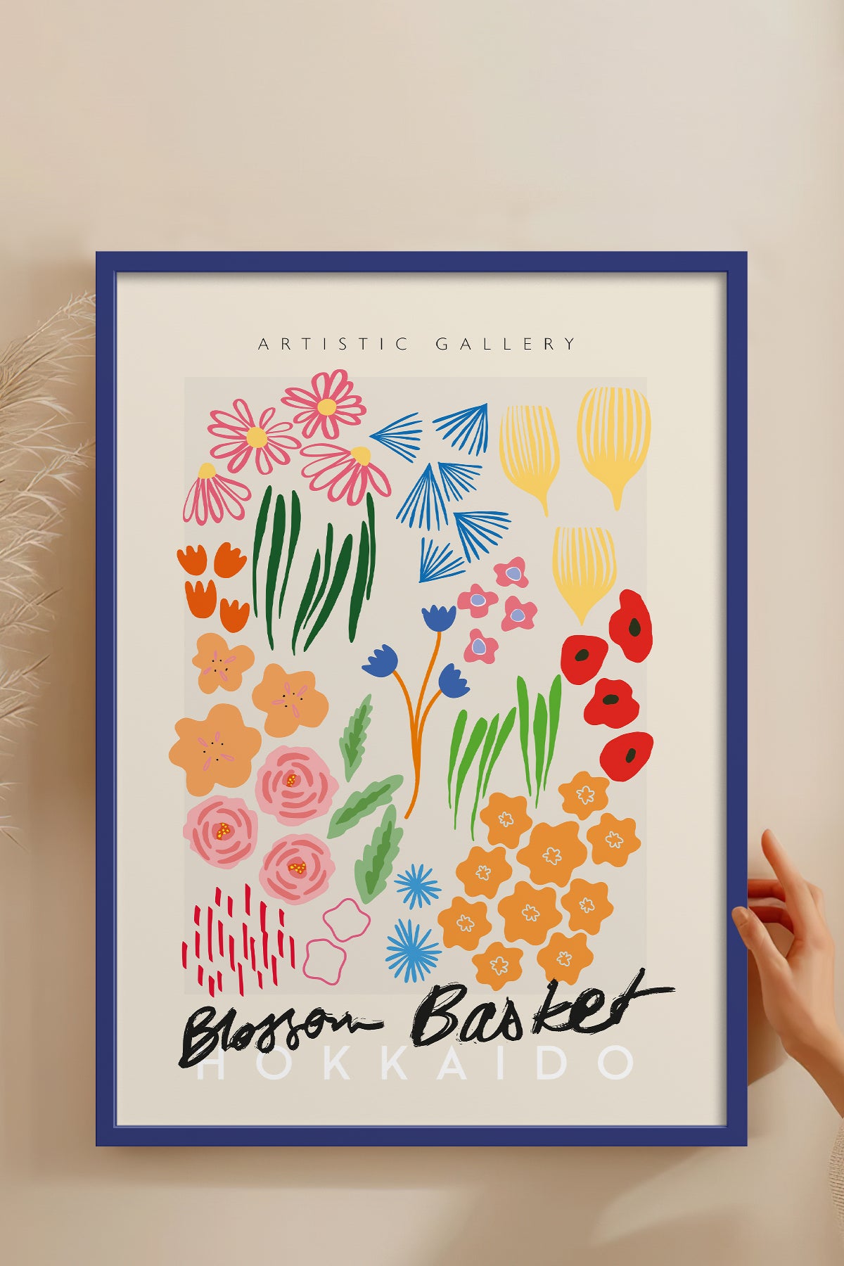 HOMEPACK Ahşap Çerçeveli Tablo Çerçeveli Poster Sanatsal Modern Duvar Dekoru ABSTRACT-89