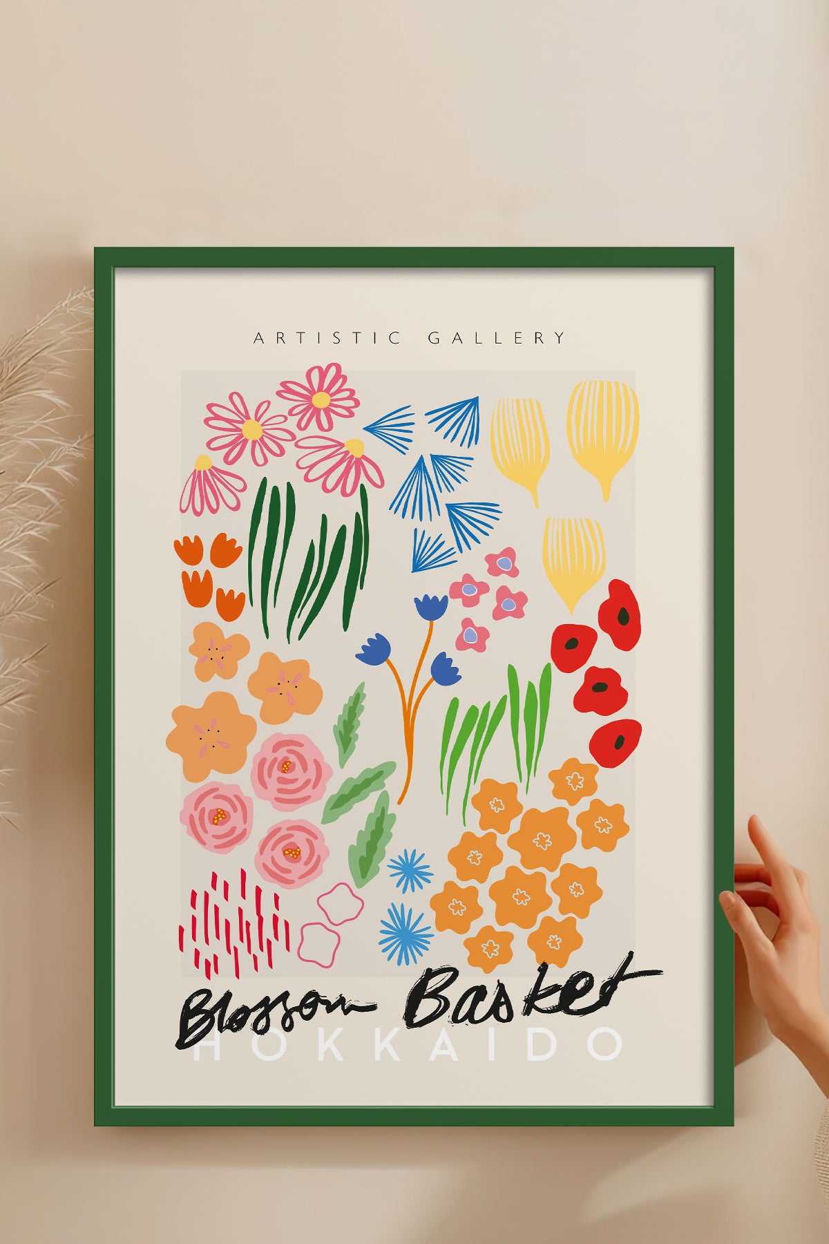 HOMEPACK Ahşap Çerçeveli Tablo Çerçeveli Poster Sanatsal Modern Duvar Dekoru ABSTRACT-89