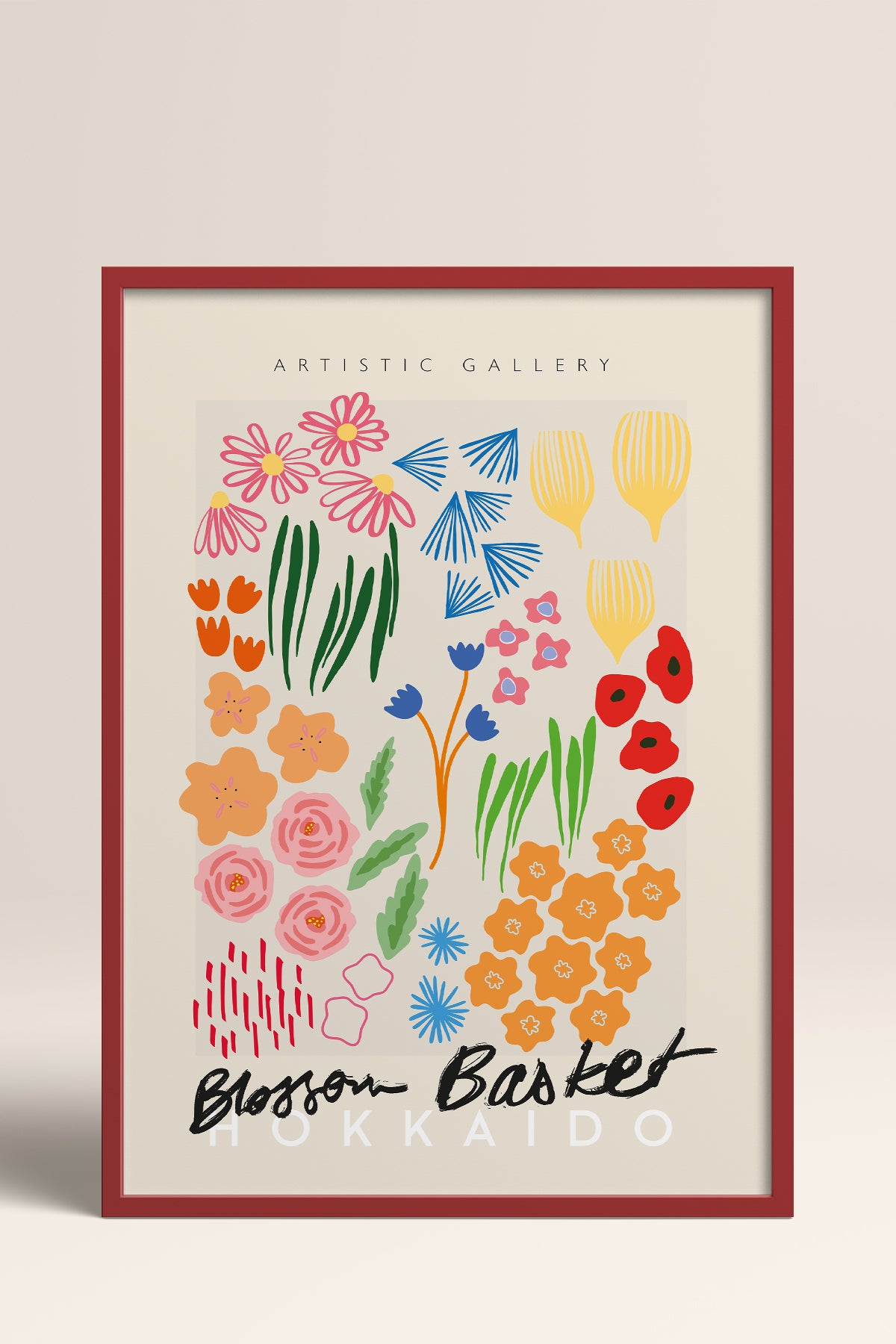 HOMEPACK Ahşap Çerçeveli Tablo Çerçeveli Poster Sanatsal Modern Duvar Dekoru ABSTRACT-89