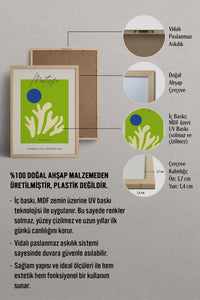 HOMEPACK Ahşap Çerçeveli Tablo Çerçeveli Poster Sanatsal Modern Duvar Dekoru ABSTRACT-92