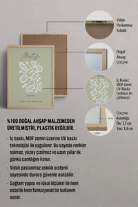 HOMEPACK Ahşap Çerçeveli Tablo Çerçeveli Poster Sanatsal Modern Duvar Dekoru ABSTRACT-94