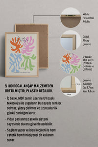 HOMEPACK Ahşap Çerçeveli Tablo Çerçeveli Poster Sanatsal Modern Duvar Dekoru ABSTRACT-97
