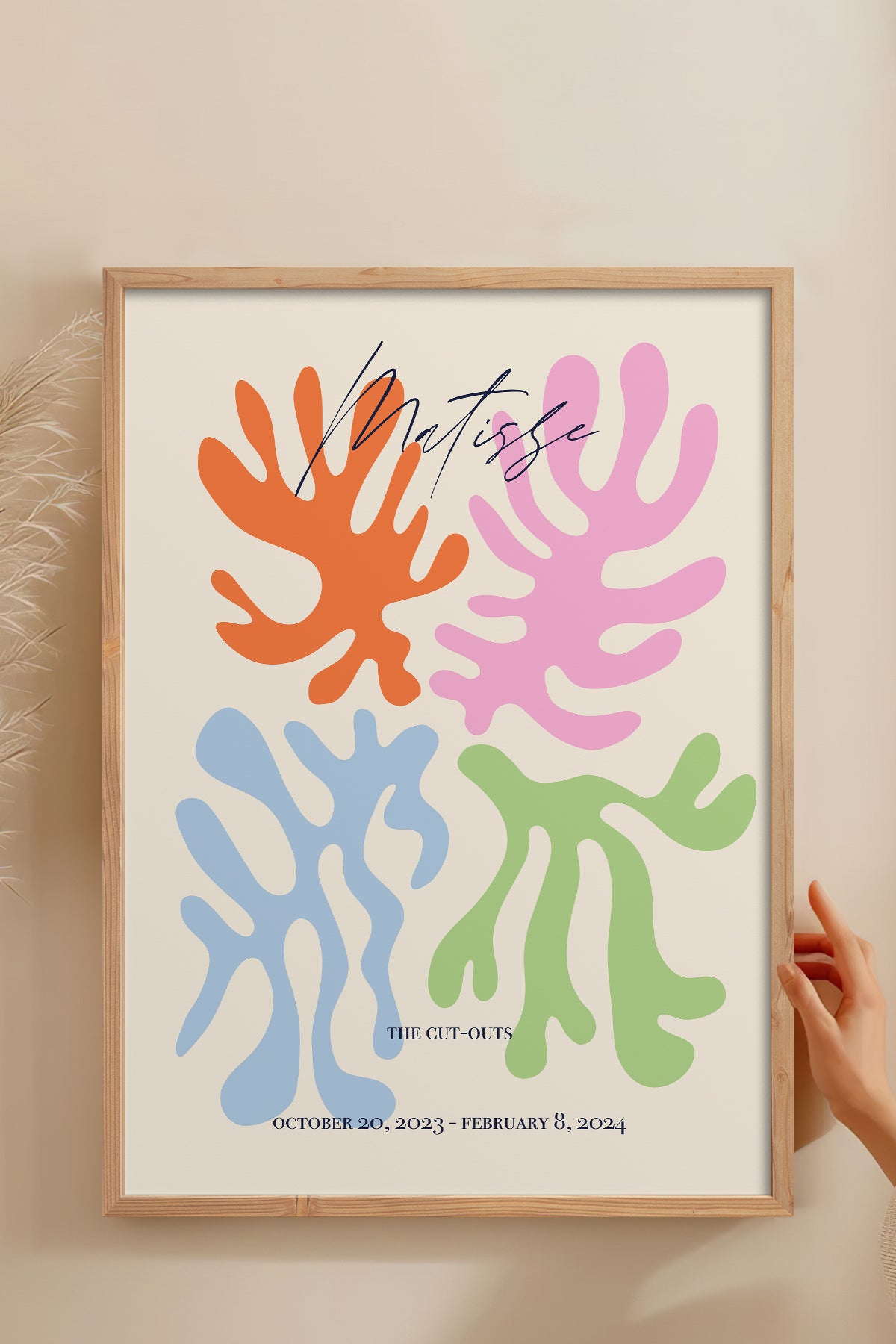 HOMEPACK Ahşap Çerçeveli Tablo Çerçeveli Poster Sanatsal Modern Duvar Dekoru ABSTRACT-97