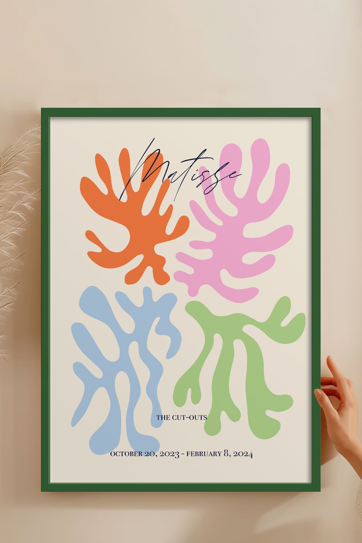 HOMEPACK Ahşap Çerçeveli Tablo Çerçeveli Poster Sanatsal Modern Duvar Dekoru ABSTRACT-97