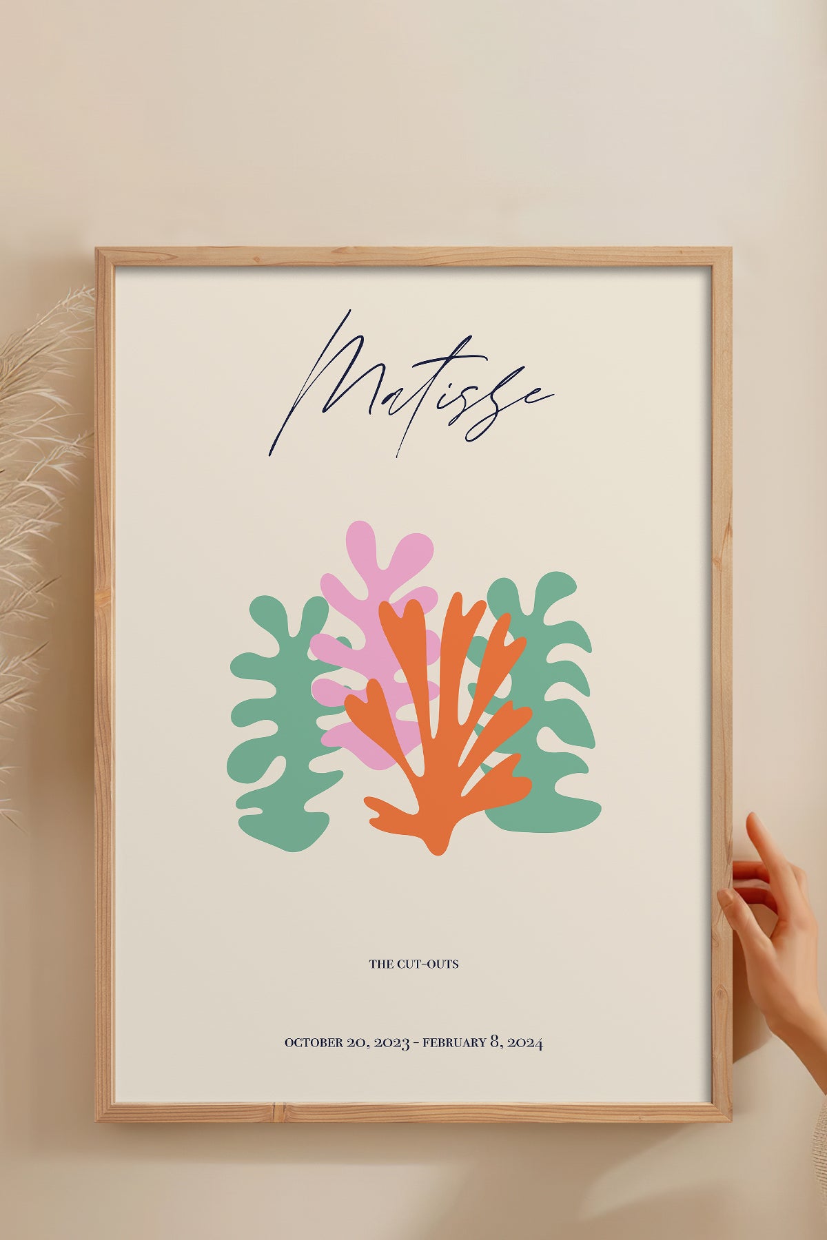 HOMEPACK Ahşap Çerçeveli Tablo Çerçeveli Poster Sanatsal Modern Duvar Dekoru ABSTRACT-99
