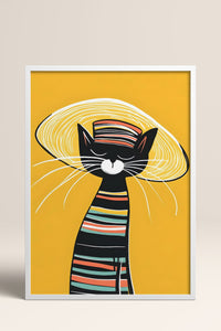HOMEPACK Stil Sahibi Kara Kedi Tablo  BEK-8619