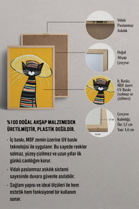HOMEPACK Stil Sahibi Kara Kedi Tablo  BEK-8619