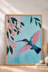 HOMEPACK Pembe Kanatlı Sinek Kuşu Tablo  BEK-8620