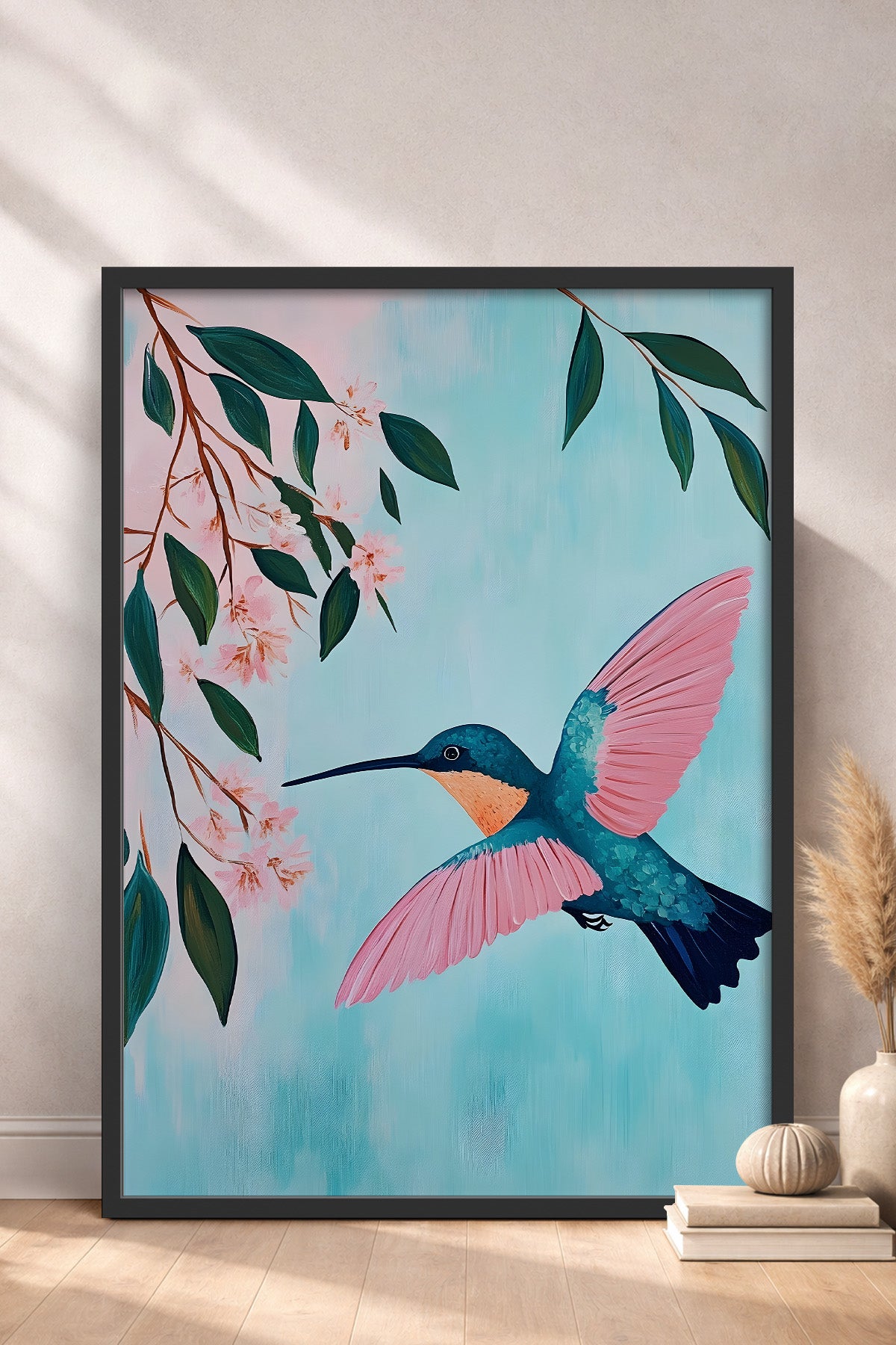HOMEPACK Pembe Kanatlı Sinek Kuşu Tablo  BEK-8620