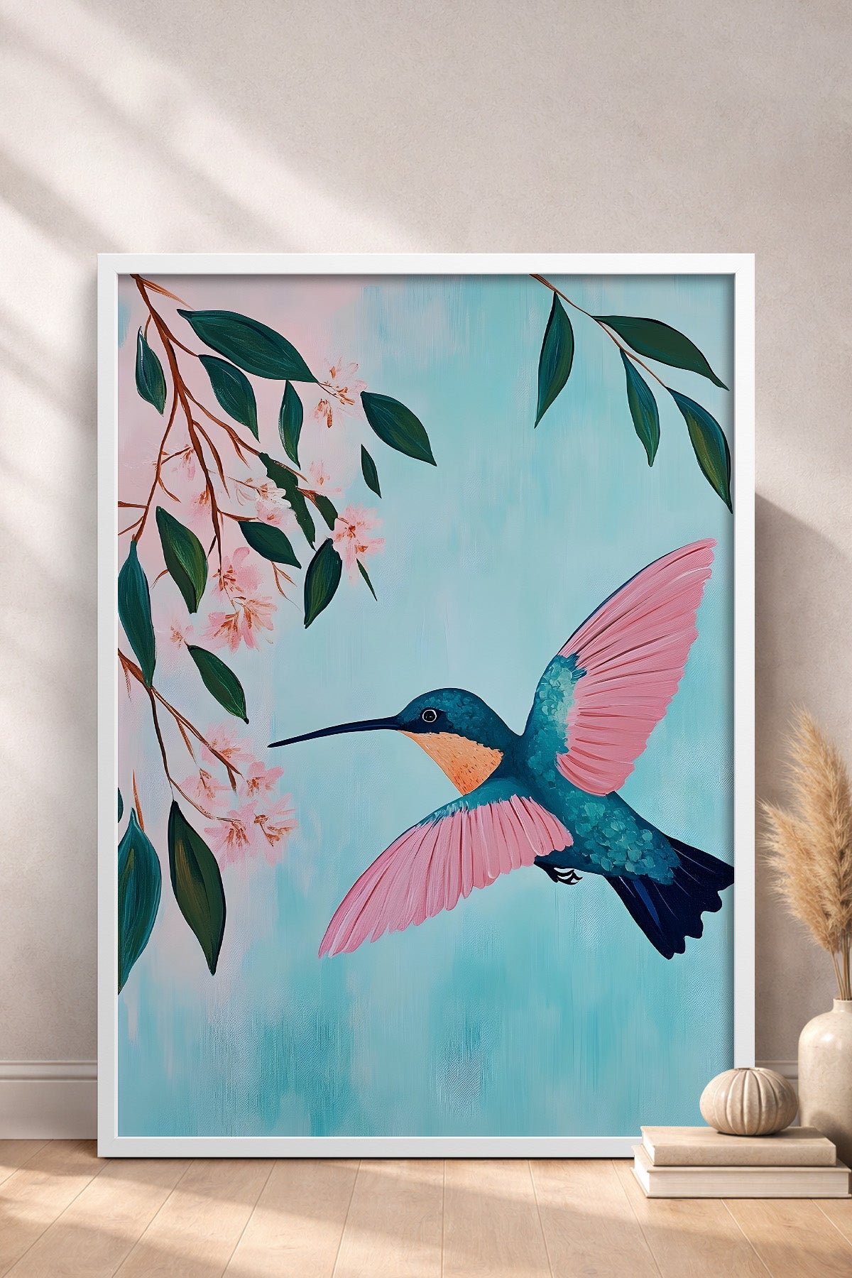 HOMEPACK Pembe Kanatlı Sinek Kuşu Tablo  BEK-8620
