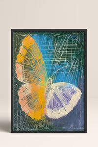 HOMEPACK Neon Kelebek Dokusu Tablo  BEK-8621