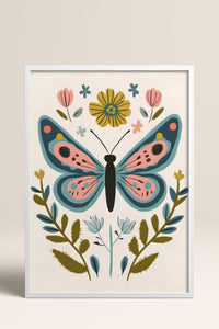 HOMEPACK Çiçekli Kelebek Tablo  BEK-8637