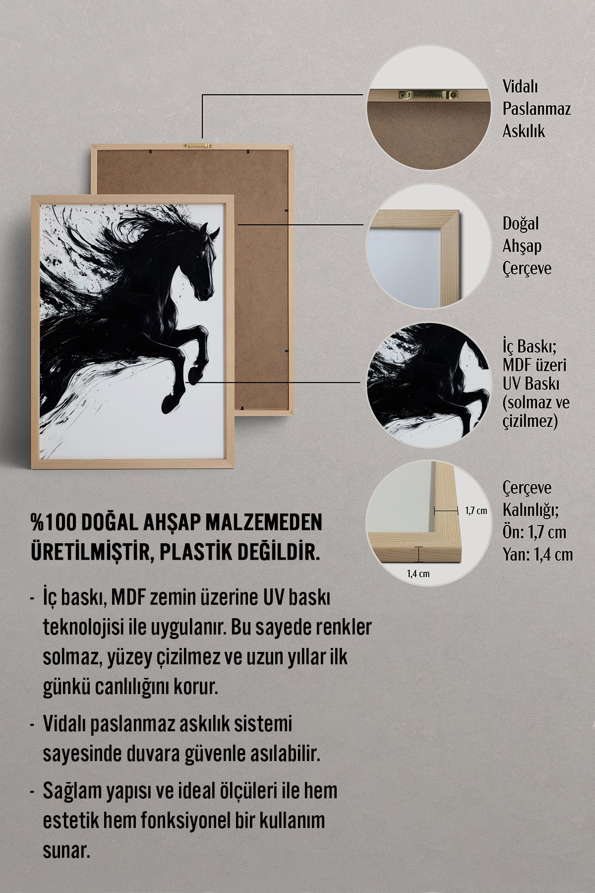 HOMEPACK Özgürlüğe Koşan Gölge Tablo  BEK-8522
