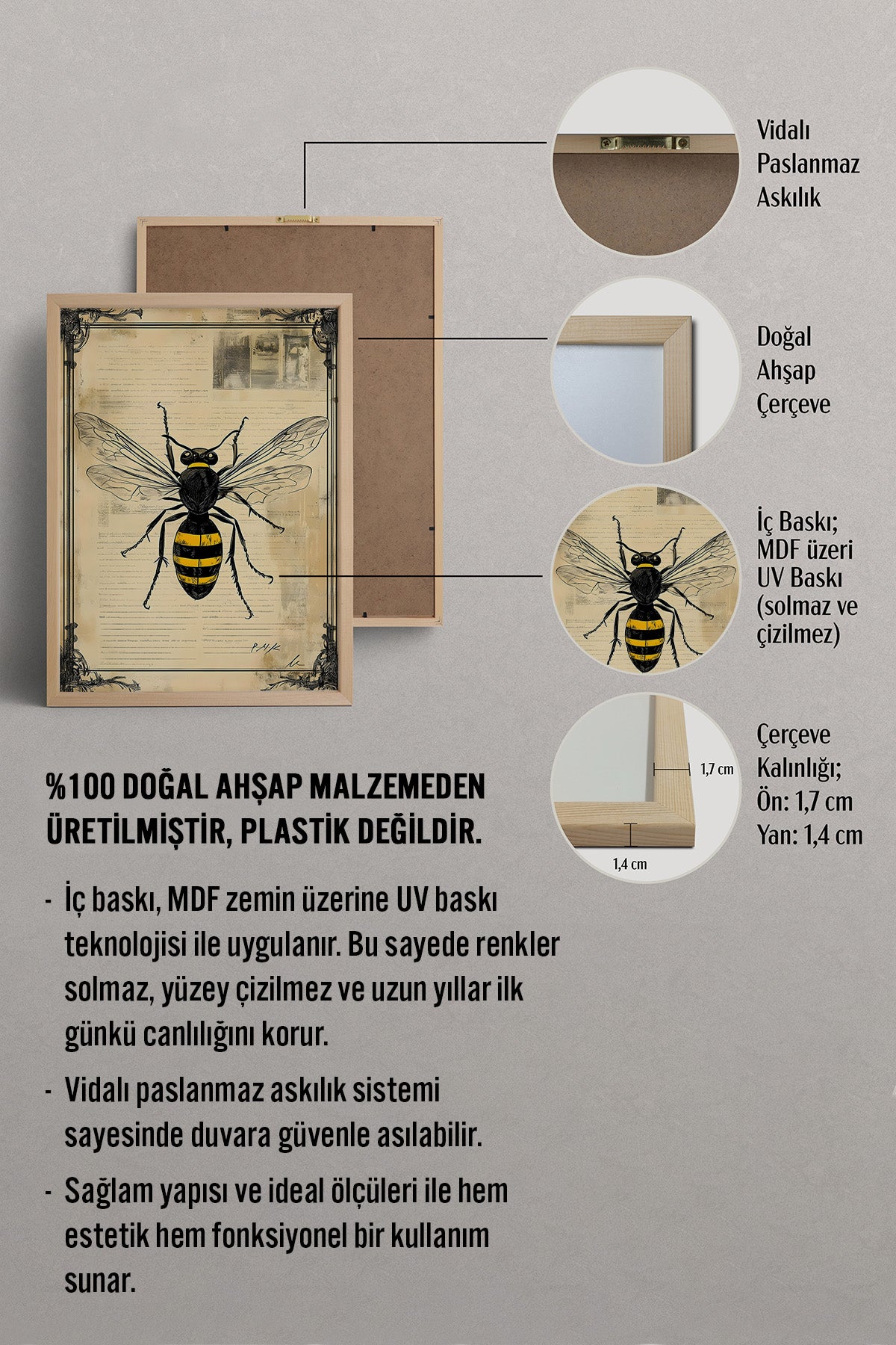 HOMEPACK Çizgili Patron Tablo  BEK-8639