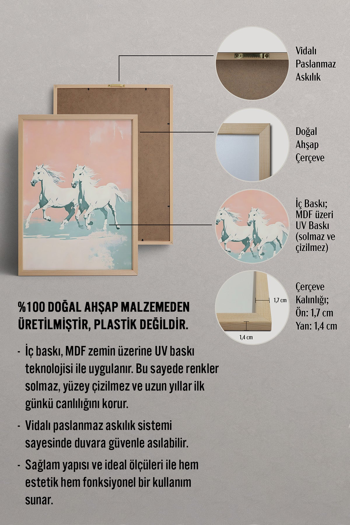 HOMEPACK Asil Atlar Tablo  BEK-8650