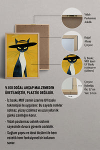 HOMEPACK Kedi Modası Tablo  BEK-8653