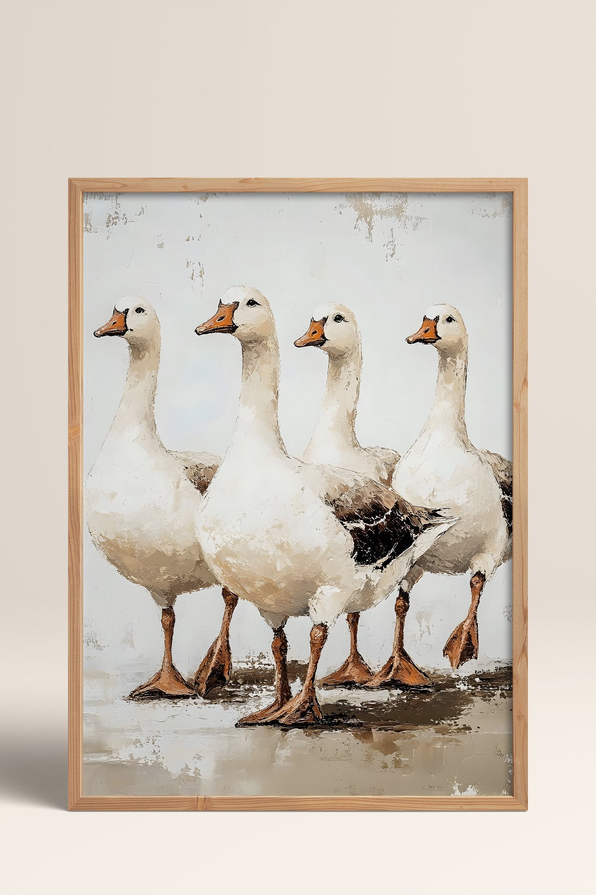 HOMEPACK Beyaz Kazlar Tablo  BEK-8655