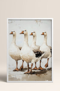 HOMEPACK Beyaz Kazlar Tablo  BEK-8655