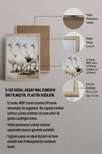 HOMEPACK Beyaz Kazlar Tablo  BEK-8655