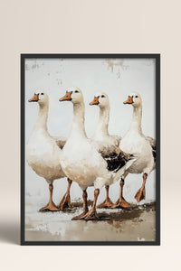 HOMEPACK Beyaz Kazlar Tablo  BEK-8655