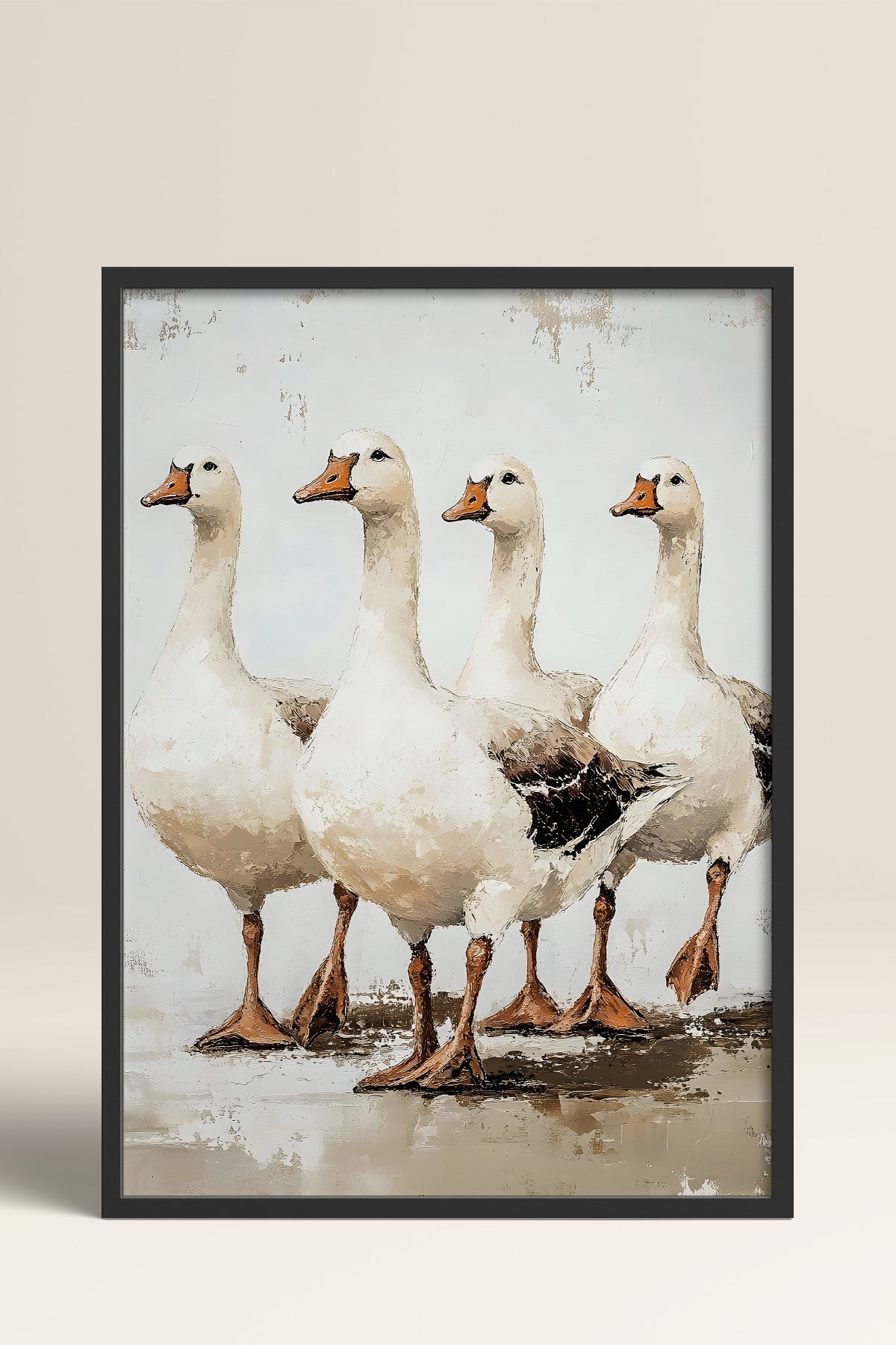 HOMEPACK Beyaz Kazlar Tablo  BEK-8655