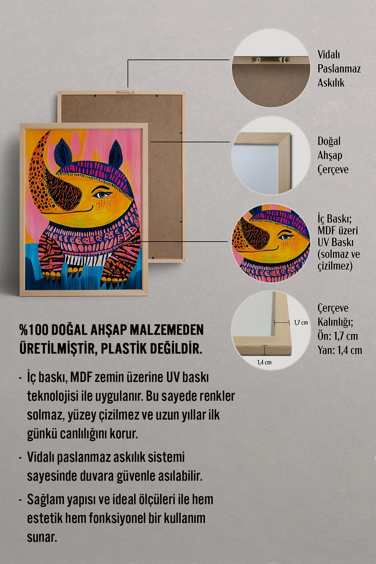 HOMEPACK Desenli Fil Tablo  BEK-8659
